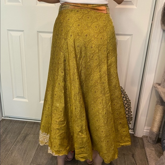 Hand made reversible skirt, adjustable. One size - Picture 3 of 5